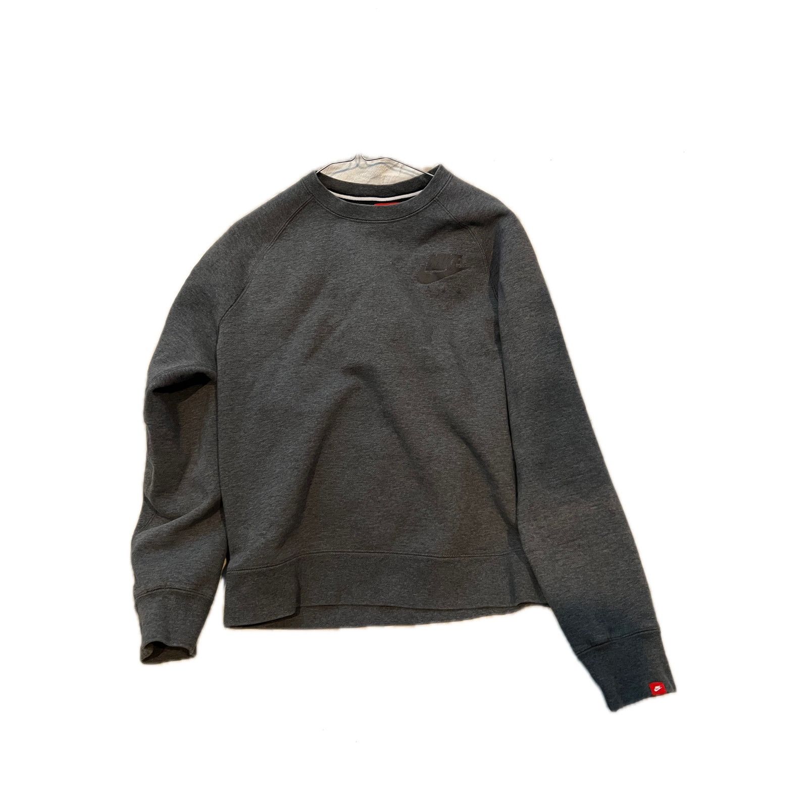 Nike A1 Nike Spellout Swoosh Crewneck Sweatshirt Mens Medium Gray Size US M / EU 48-50 / 2 - 1 Thumbnail