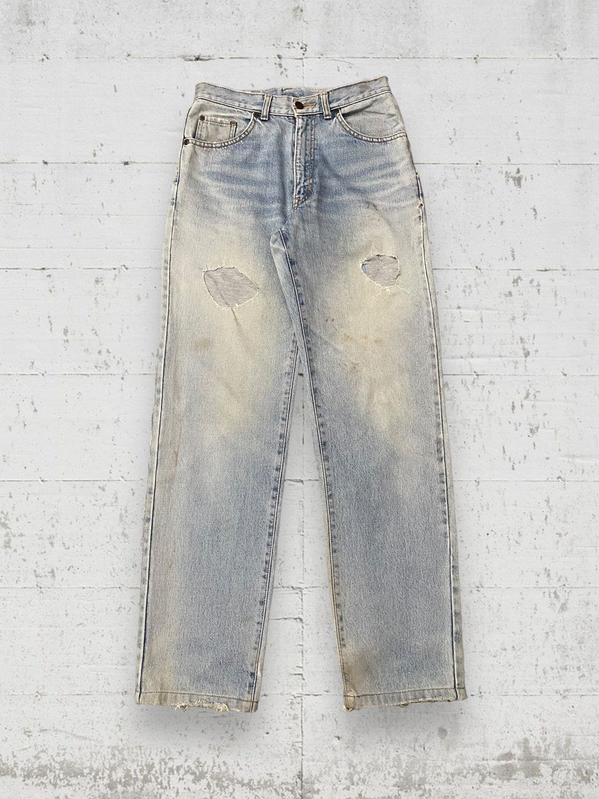 Edwin × Jean Vintage Edwin Japan Sun Wash Patches Distressed Jeans Size US 30 / EU 46 - 1 Thumbnail