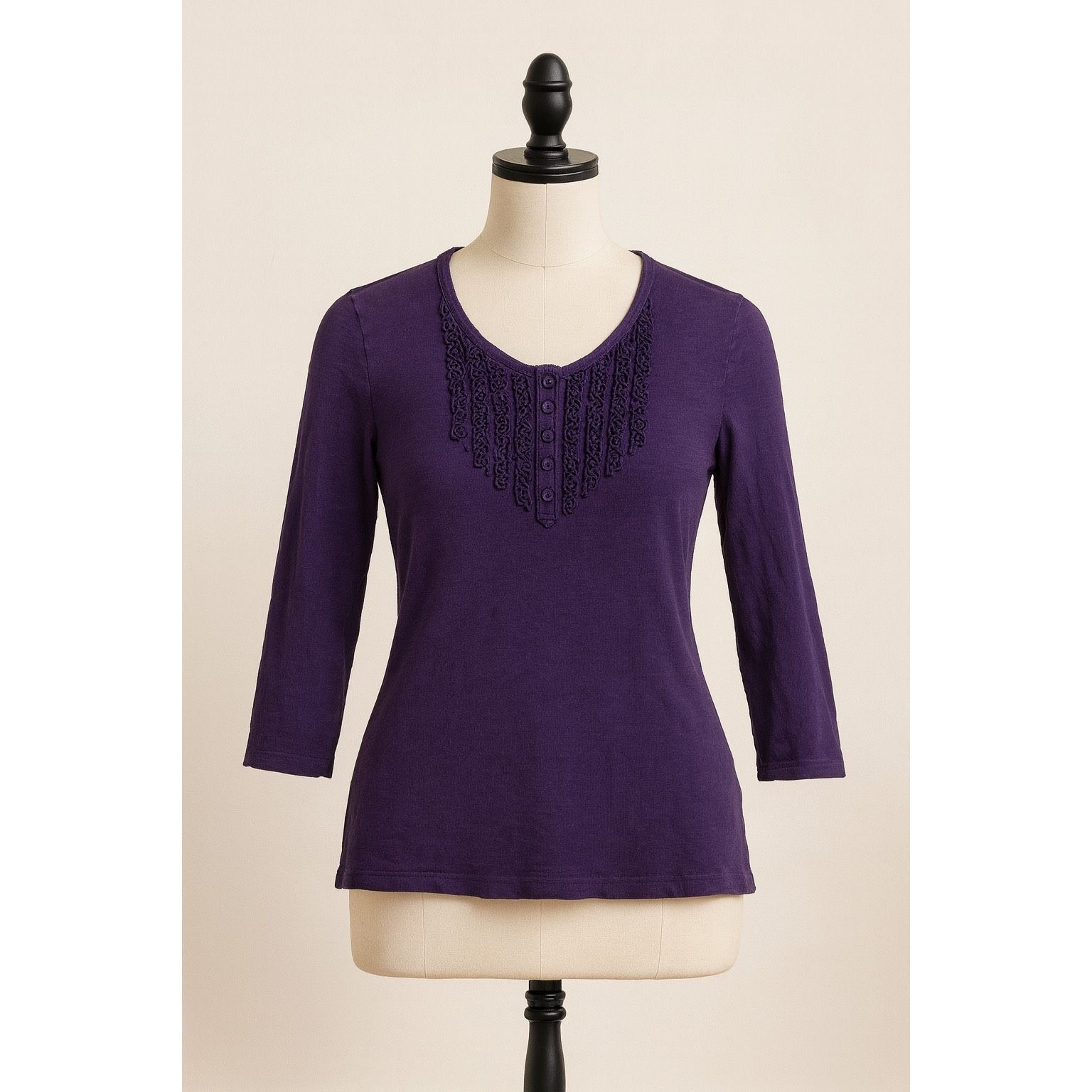 Jones New York Jones New York Purple Knit Top Size S Size S / US 4 / IT 40 - 1 Thumbnail