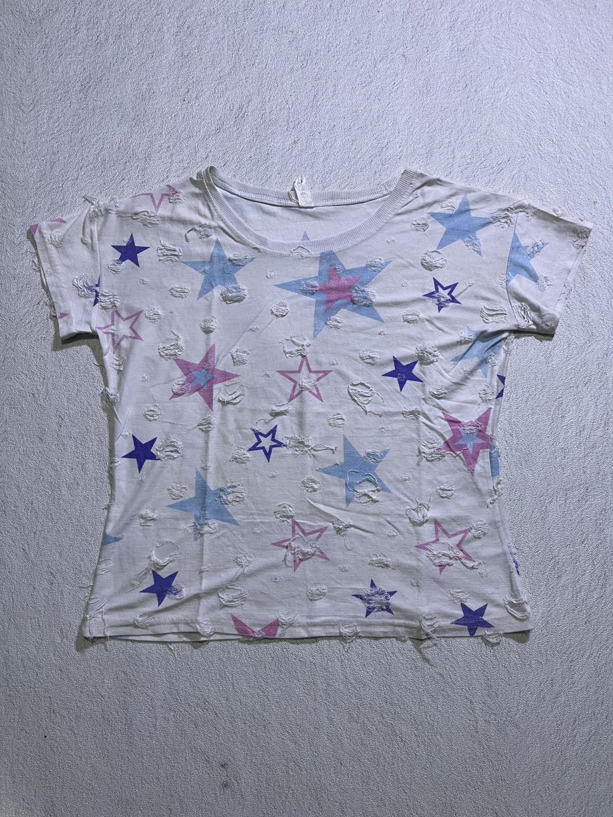 Hysteric Glamour Y2K women's short sleeve t-shirt with ripped pattern Size M / US 6-8 / IT 42-44 - 1 Thumbnail