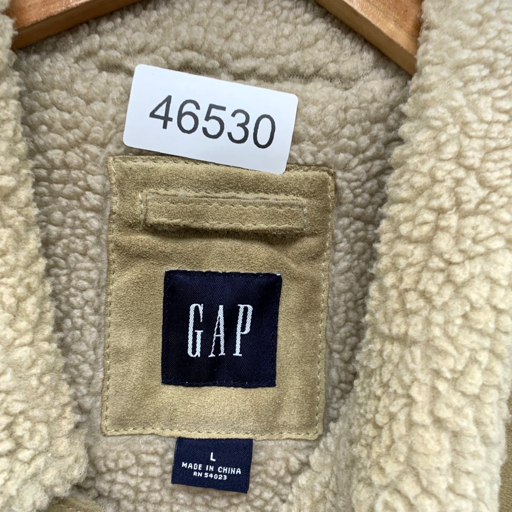 Gap VINTAGE Gap Leather Suede Jacket Mens Large Beige Sherpa Lined Collar Y2K Jacket Mens Large Beige Sherpa Lined Collar Y2K Size US L / EU 52-54 / 3 - 3 Thumbnail