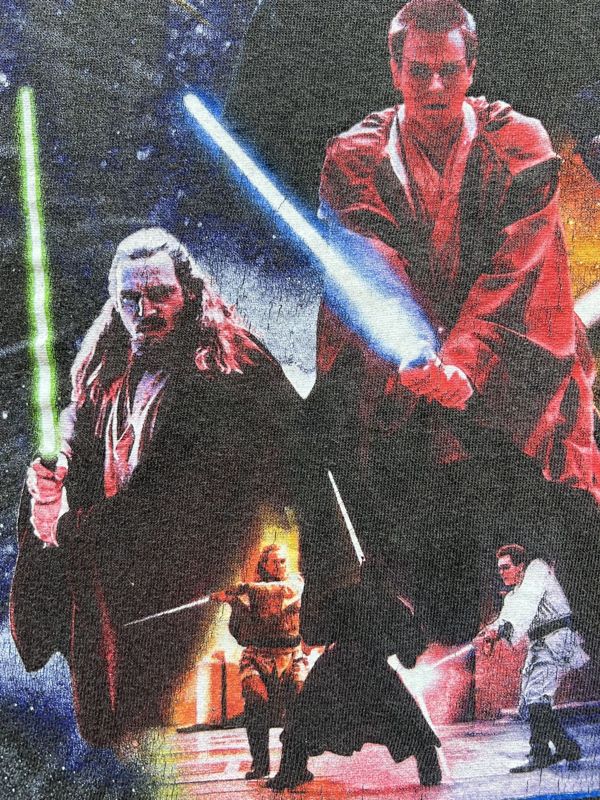 Star Wars × Vintage 1999 Star Wars Phantom Menace Jedi vs Sith Movie Tee Shirt Size US L / EU 52-54 / 3 - 4 Thumbnail