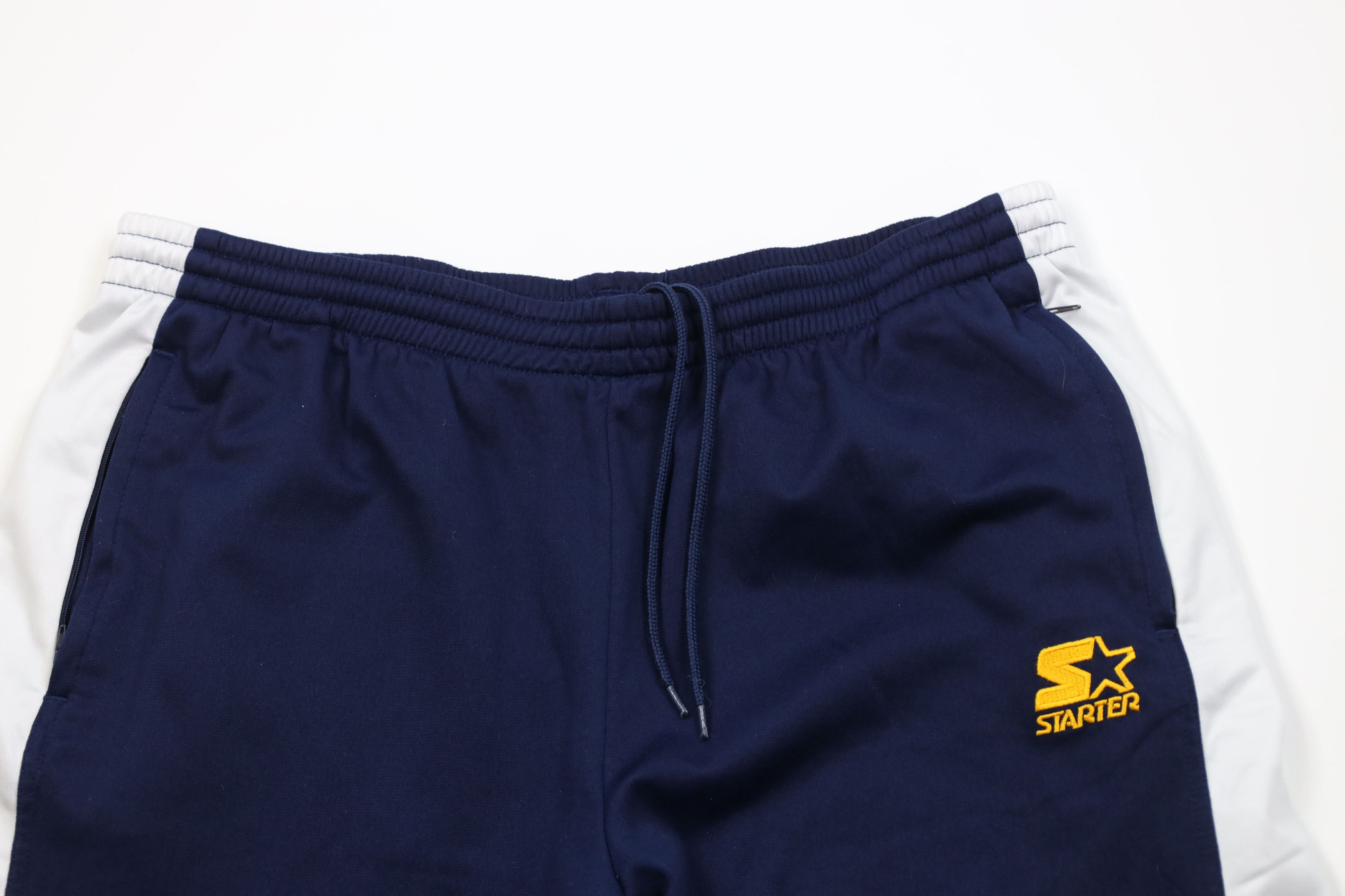 Starter Vintage 90s Starter Block Wide Leg Sweatpants Pants Blue Size US 38 / EU 54 - 2 Thumbnail