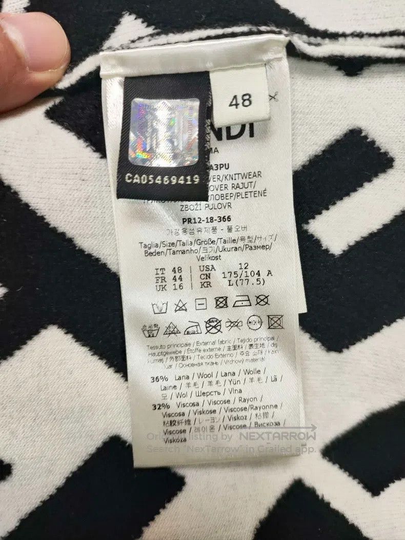 Fendi Fendi Black and white full print turtleneck sweater Size M / US 6-8 / IT 42-44 - 6 Thumbnail