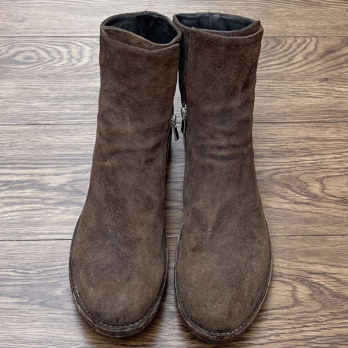 Officine Creative Officine Creative Lexikon 551 Brown Suede Zipped Boots Size US 5.5 / EU 38 - 2 Thumbnail