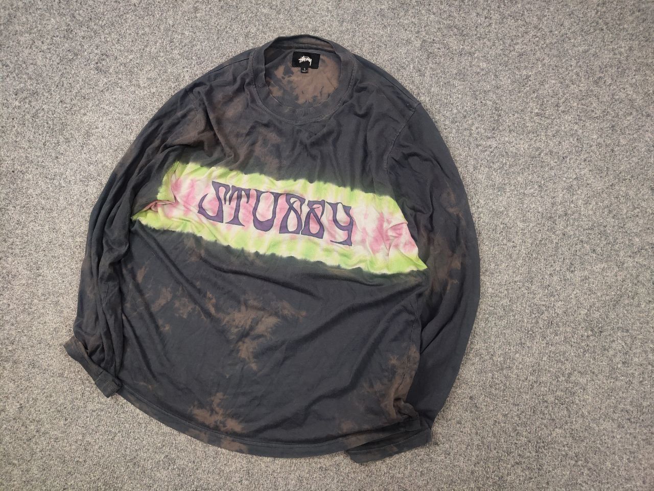 Stussy Styssy Tie Dye Stripe Jersey Long sleeve Shirt Vintage Y2K Size US S / EU 44-46 / 1 - 4 Thumbnail