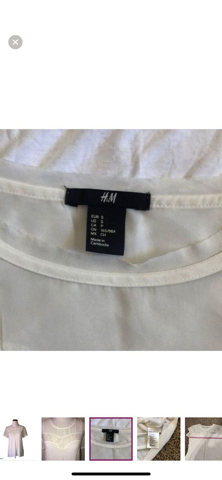 H&M H&M small lace panel blouse Size S / US 4 / IT 40 - 5 Thumbnail