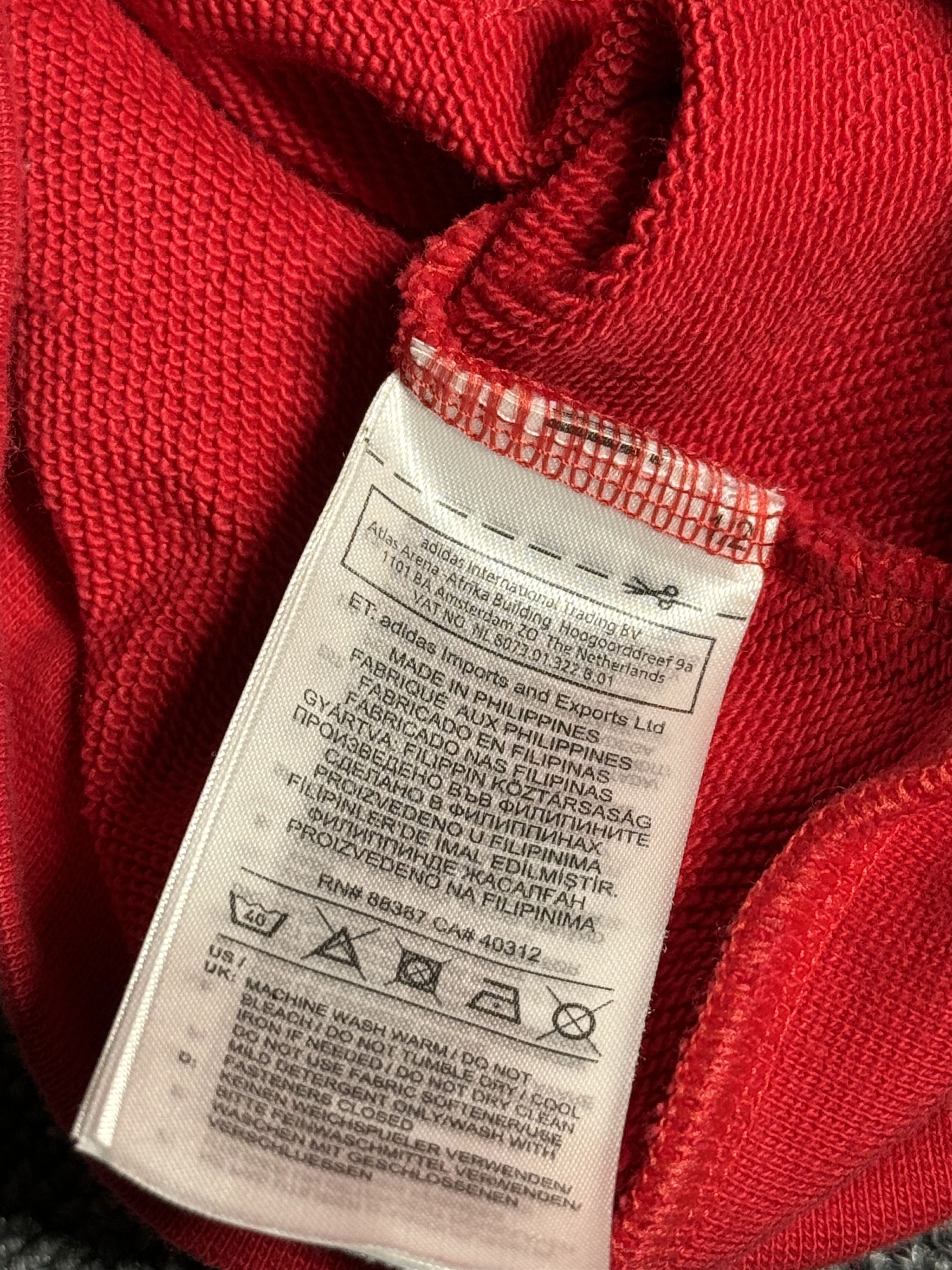 Adidas Adidas Manchester United Hoodie Red Full Zip 3 Stripes Size US L / EU 52-54 / 3 - 10 Thumbnail