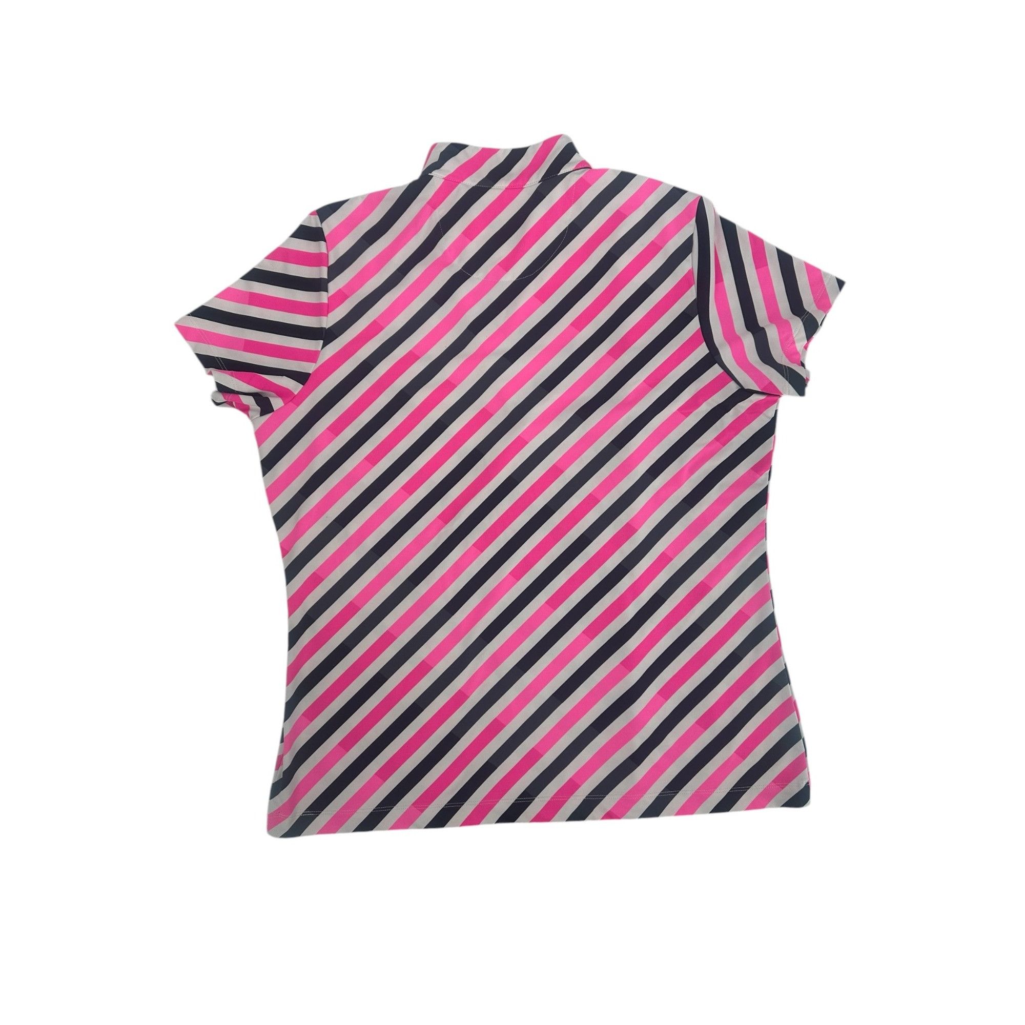 Other Tail Golf Top - Pink Black Striped Quarter Zip - Size L Size L / US 10 / IT 46 - 5 Thumbnail