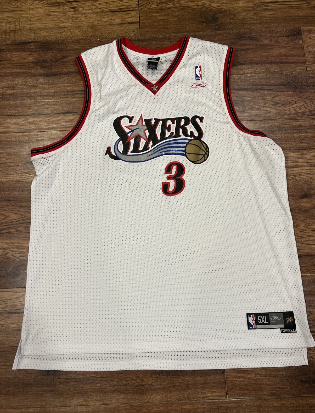 NBA × Reebok × Vintage Vintage Philadelphia 76ers Allen Iverson Jersey Reebok 5XL Size US XXL / EU 58 / 5 - 1 Thumbnail