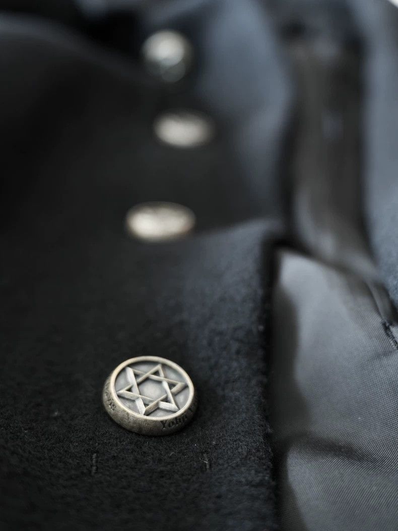 Yohji Yamamoto Yohji Yamamoto Yohji Yamamoto Black Jacket with Silver But Size US M / EU 48-50 / 2 - 6 Thumbnail