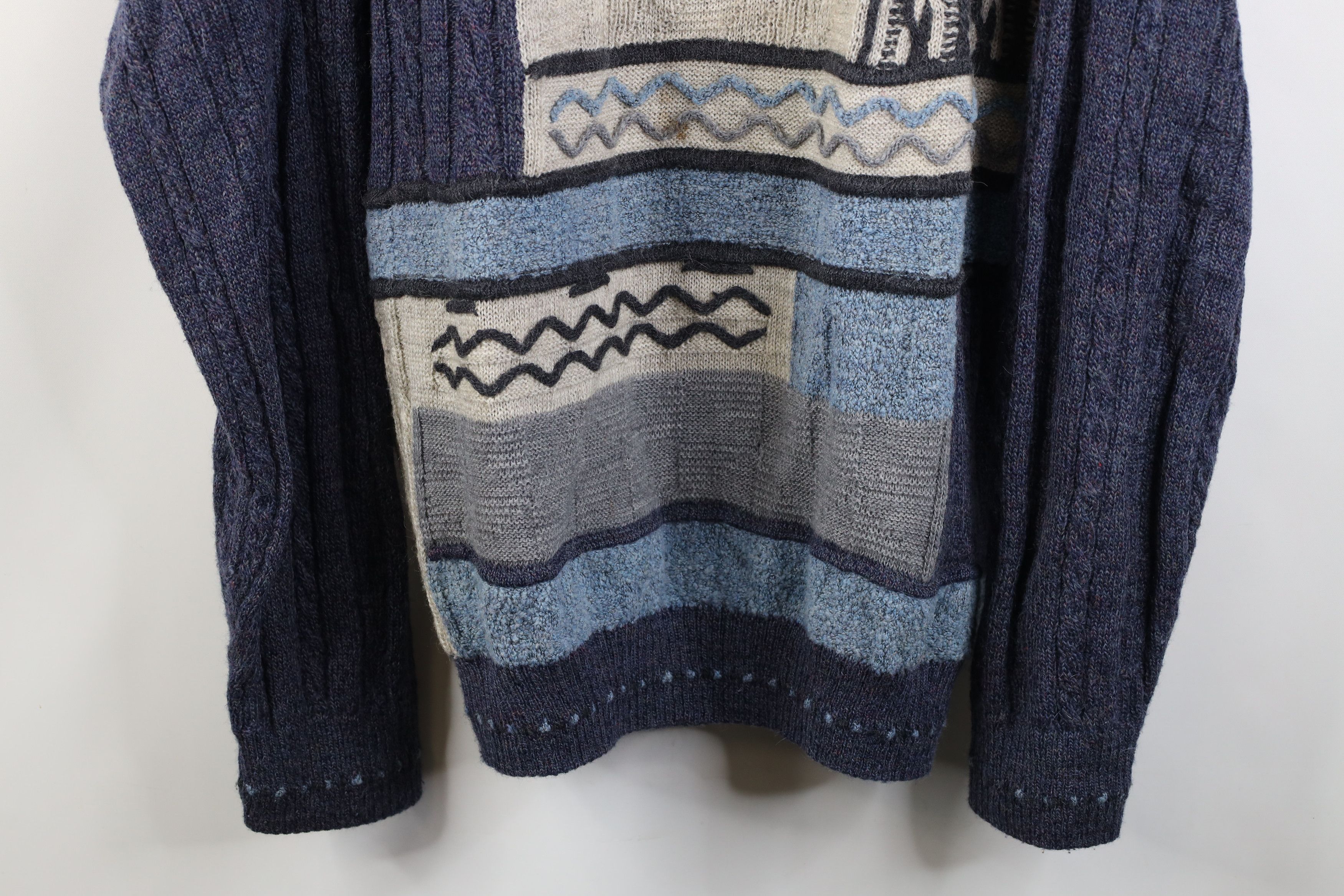 Vintage Vintage 90s Coogi Style Wool Blend Knit Crewneck Sweater Size US XL / EU 56 / 4 - 3 Thumbnail