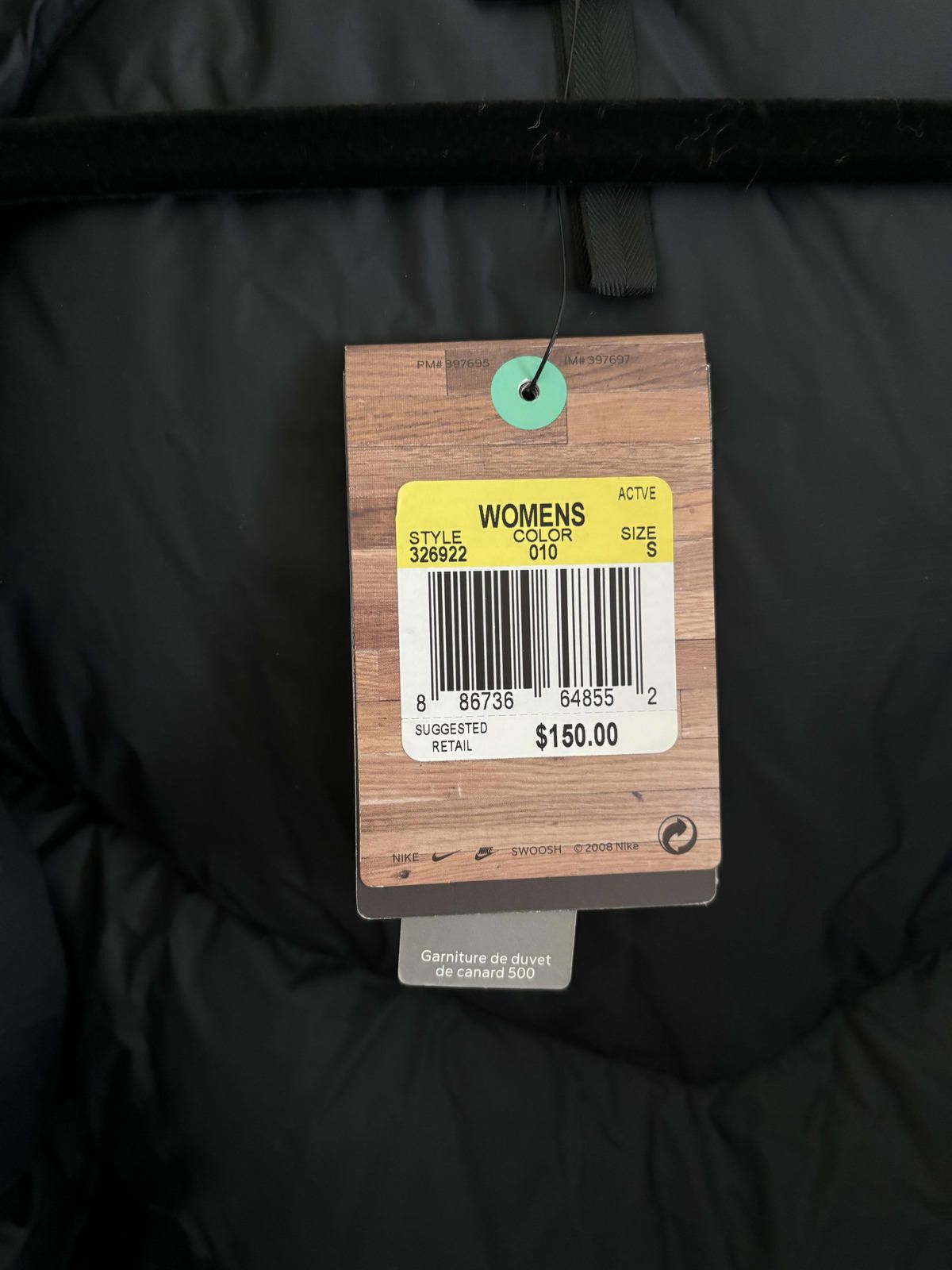 Nike Nike Women's Black Puffer Jacket with Hood Size S / US 4 / IT 40 - 9 Thumbnail