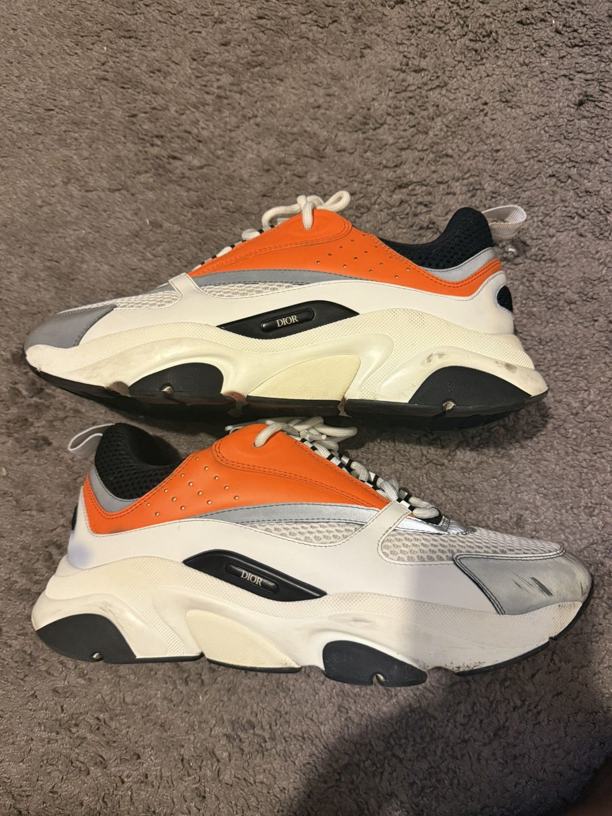 Dior Dior B22 Orange Black White Sneakers Size US 12 / EU 45 - 1 Thumbnail