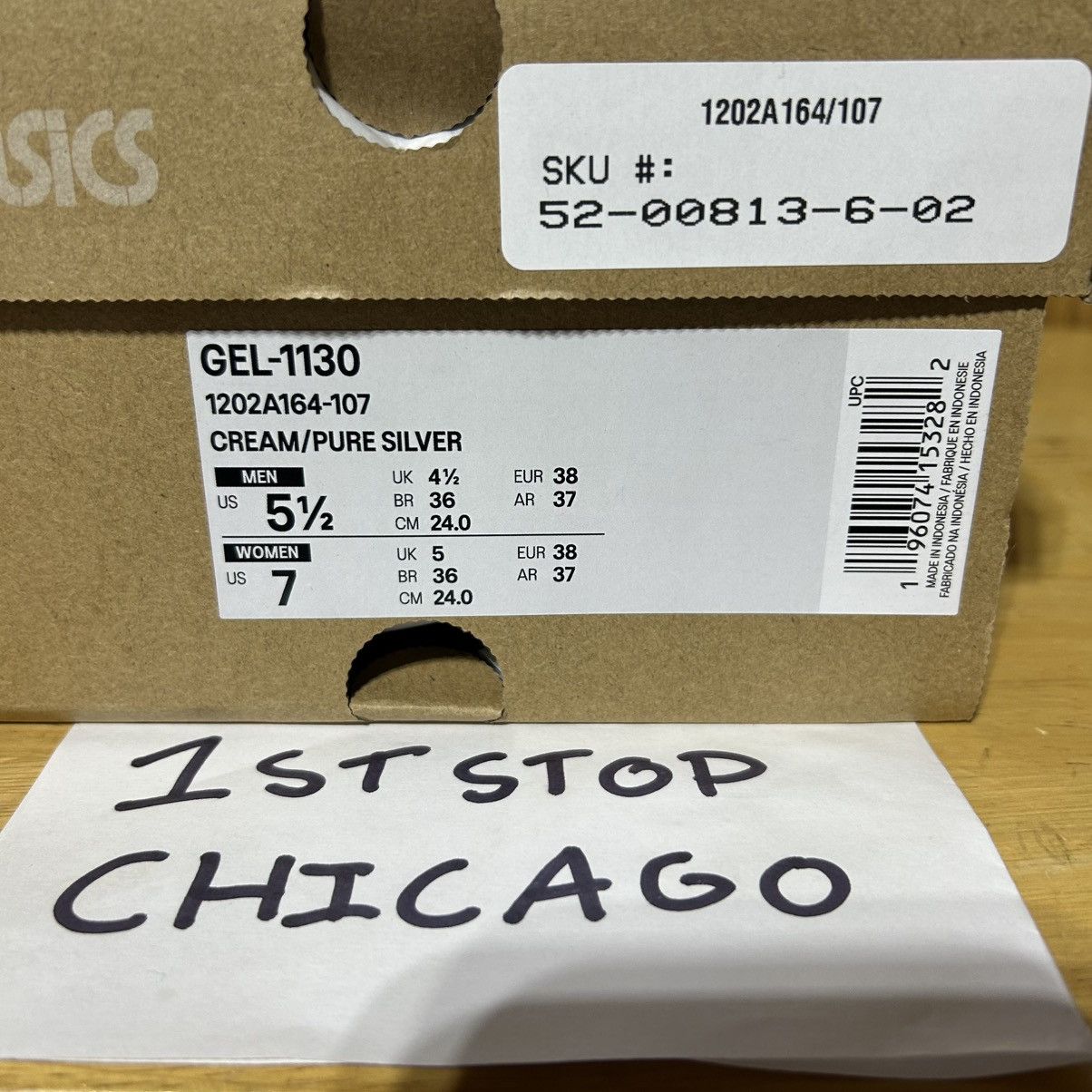 Asics ASICS Gel 1130 Cream Pure Silver 1202A164-107 Womens 7 NEW Size US 7 / IT 37 - 8 Thumbnail
