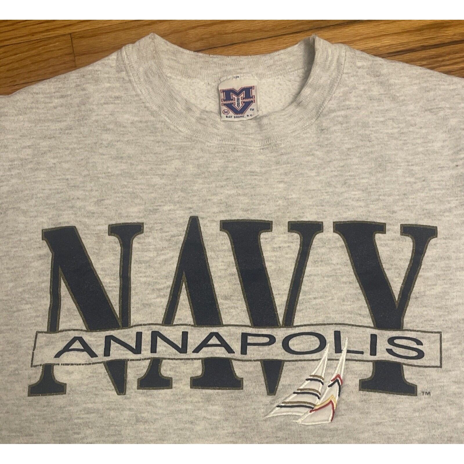 Vintage Vintage 90s Medium Navy Annapolis Academy MV Sport Crewneck Size US M / EU 48-50 / 2 - 3 Thumbnail