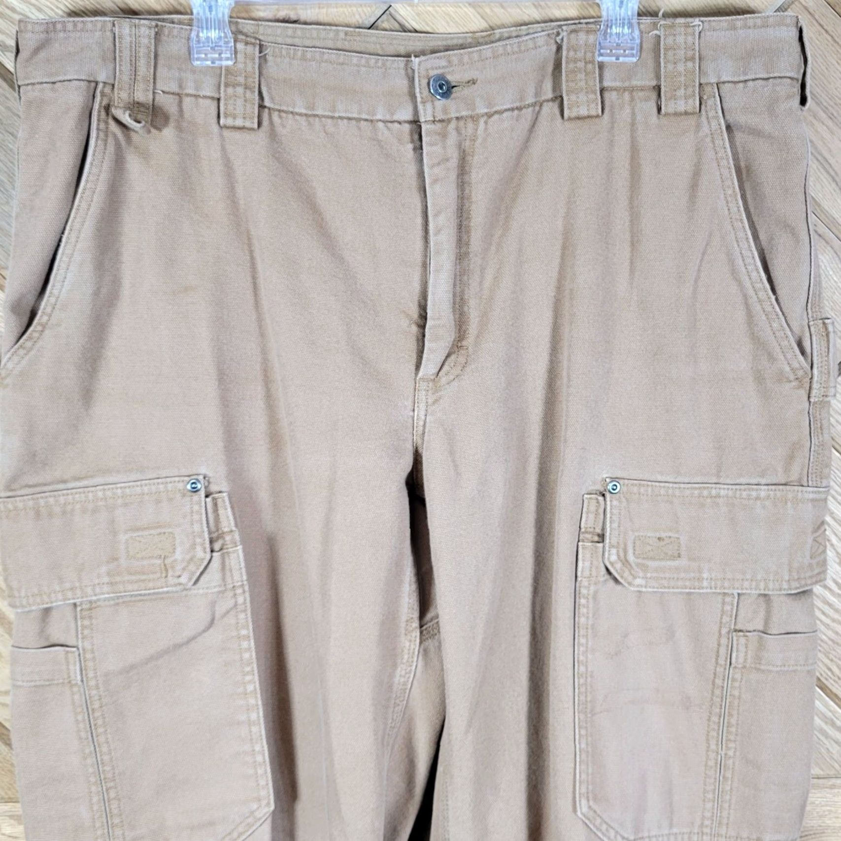 Vintage Duluth Mens Cargo Pants Pants 42X30 Brown Tan Workwear Cargo Mens 42 Regular Inseam 30 Comfort Rust Brown Size US 42 / EU 58 - 2 Thumbnail