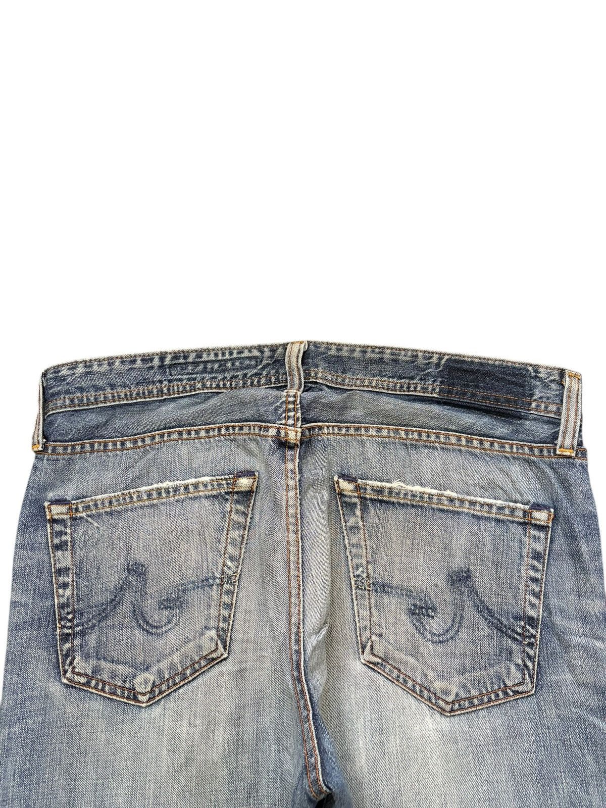 AG Adriano Goldschmied Vintage Adriano Goldschmied Distressed Flare Jeans Size 34" / US 12 / IT 48 - 4 Thumbnail