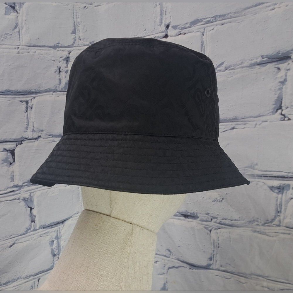 Burberry Burberry Men's TB Monogram Nylon Jacquard Bucket Hat Black Size ONE SIZE - 9 Thumbnail