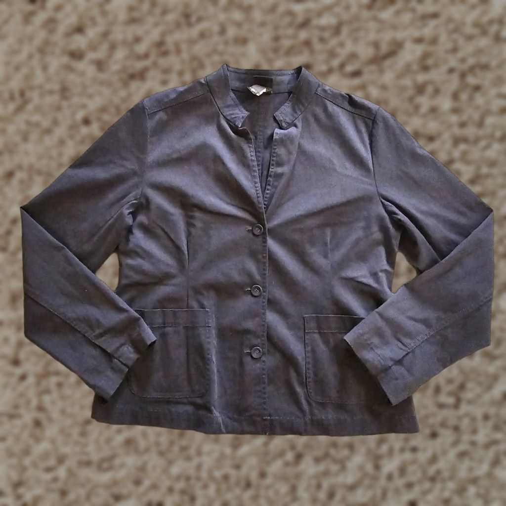 Eileen Fisher Eileen Fisher Jacket Women Small Black Button Long Sleeve Pockets Minimal Basic Jacket Size S / US 4 / IT 40 - 1 Thumbnail