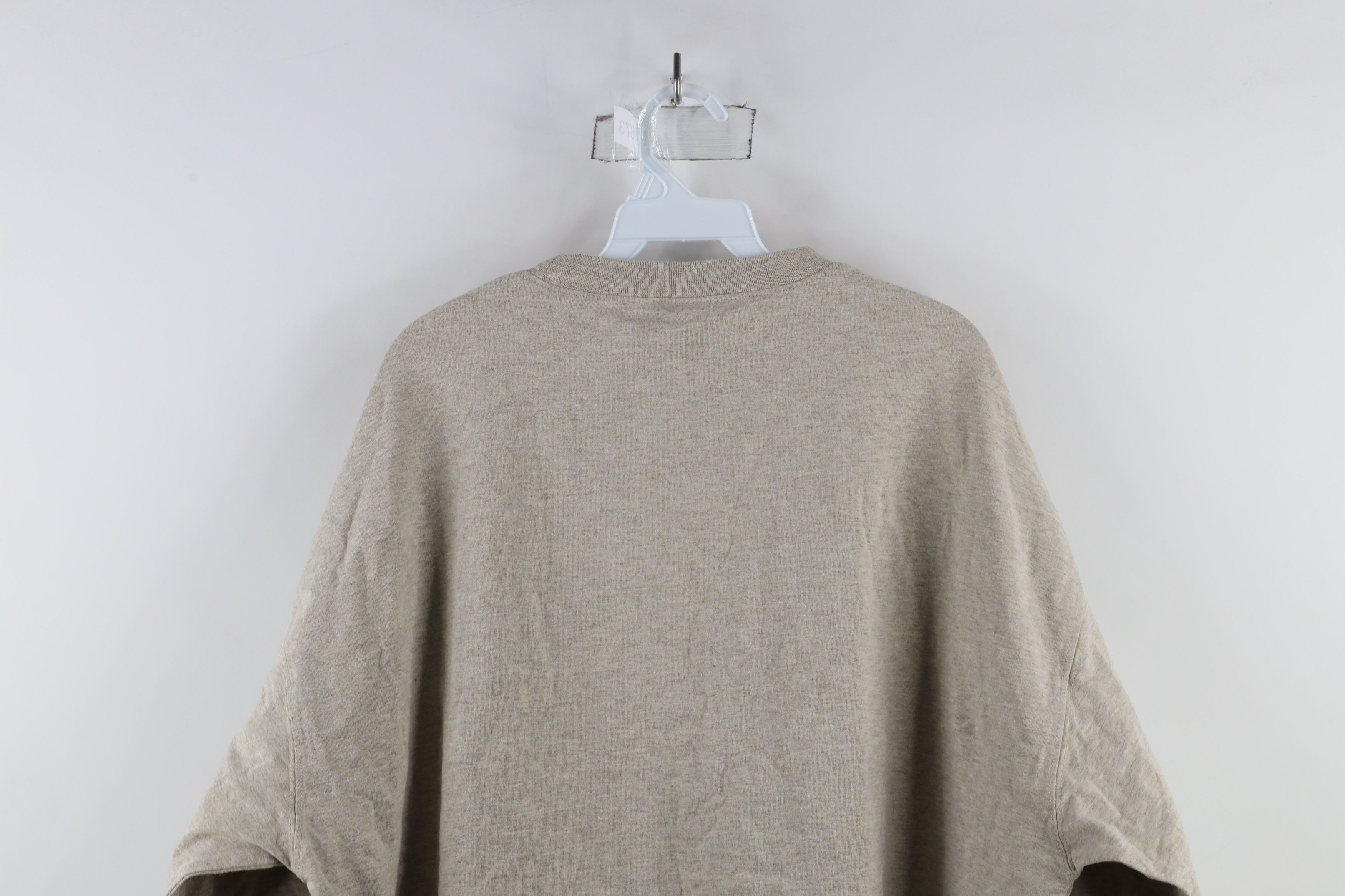 Vintage Vintage 90s Streetwear Long Sleeve T-Shirt Beige Cotton Size US XXL / EU 58 / 5 - 7 Thumbnail