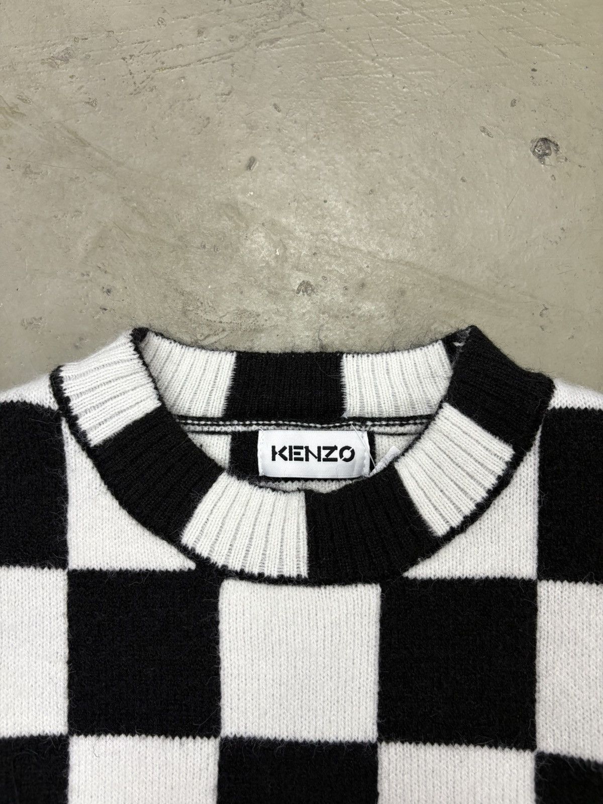 Kenzo Kenzo Paris sweater checkered knitted vintage Size US M / EU 48-50 / 2 - 2 Thumbnail