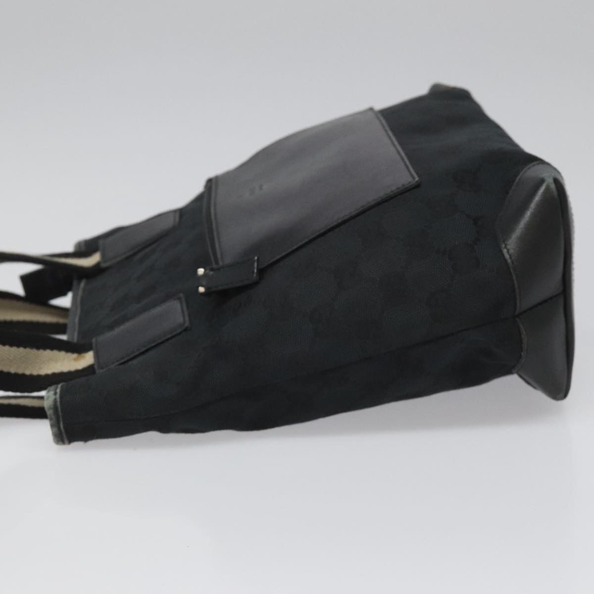 Gucci GUCCI GG Canvas Sherry Line Tote Bag Black White 019 0402 Size ONE SIZE - 5 Thumbnail