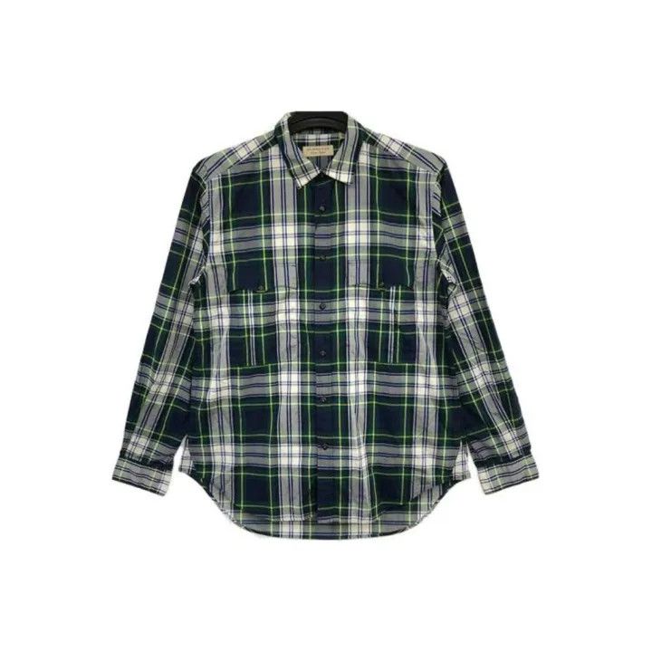 Burberry Plaid Print Long Sleeve Shirt
