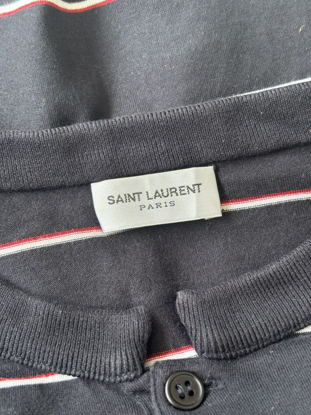 Saint Laurent Paris SS13 Hedi Slimane Debut - Henley T-shirt Size US M / EU 48-50 / 2 - 5 Thumbnail