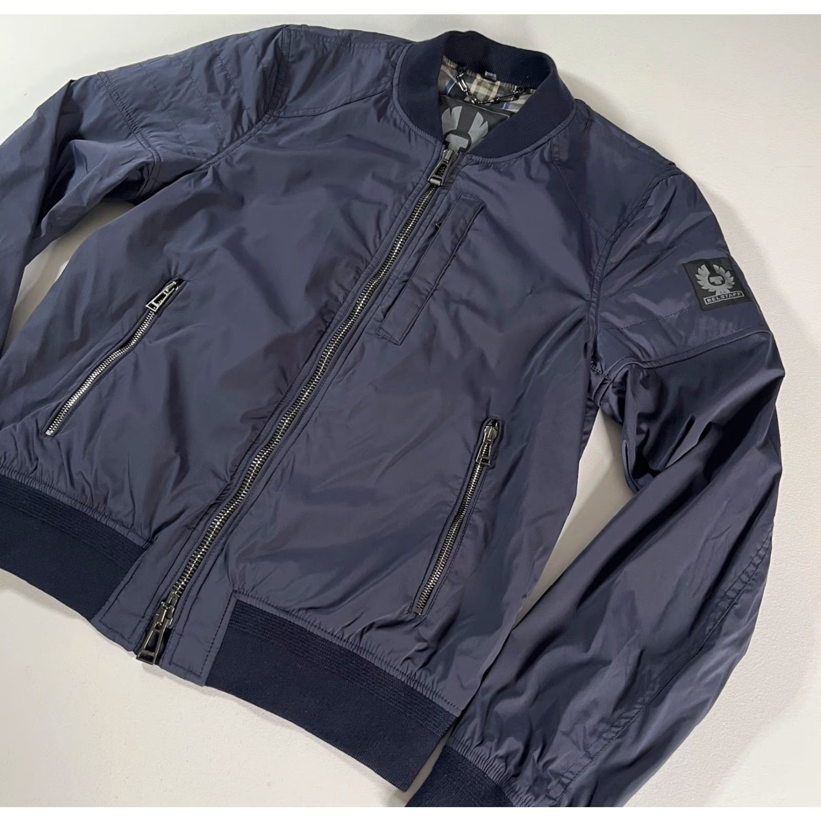 Belstaff VINTAGE Belstaff Stockdale Bomber Jacket Blue Sz S Mens Jacket Size US S / EU 44-46 / 1 - 7 Thumbnail