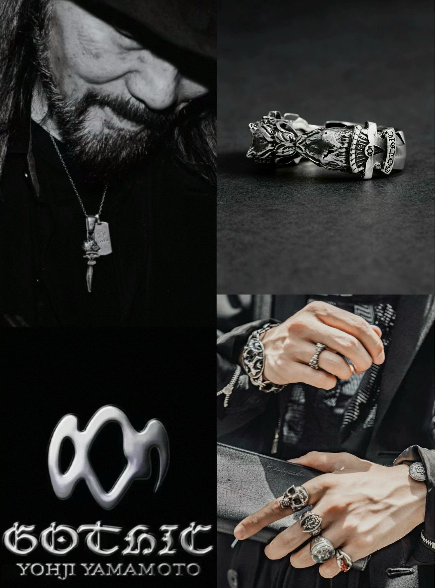 Yohji Yamamoto YOHJI YAMAMOTO GOTHIC WOLF DAGGER PENDANT WITH CHAN