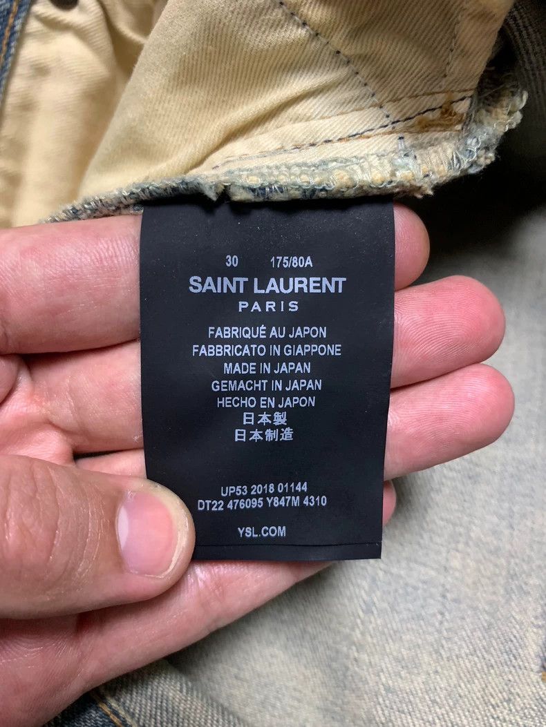 Saint Laurent Paris saint Laurent paris19ss D02 Yellow Mud Wreck Jeans 2503-Ne Size US 30 / EU 46 - 4 Thumbnail
