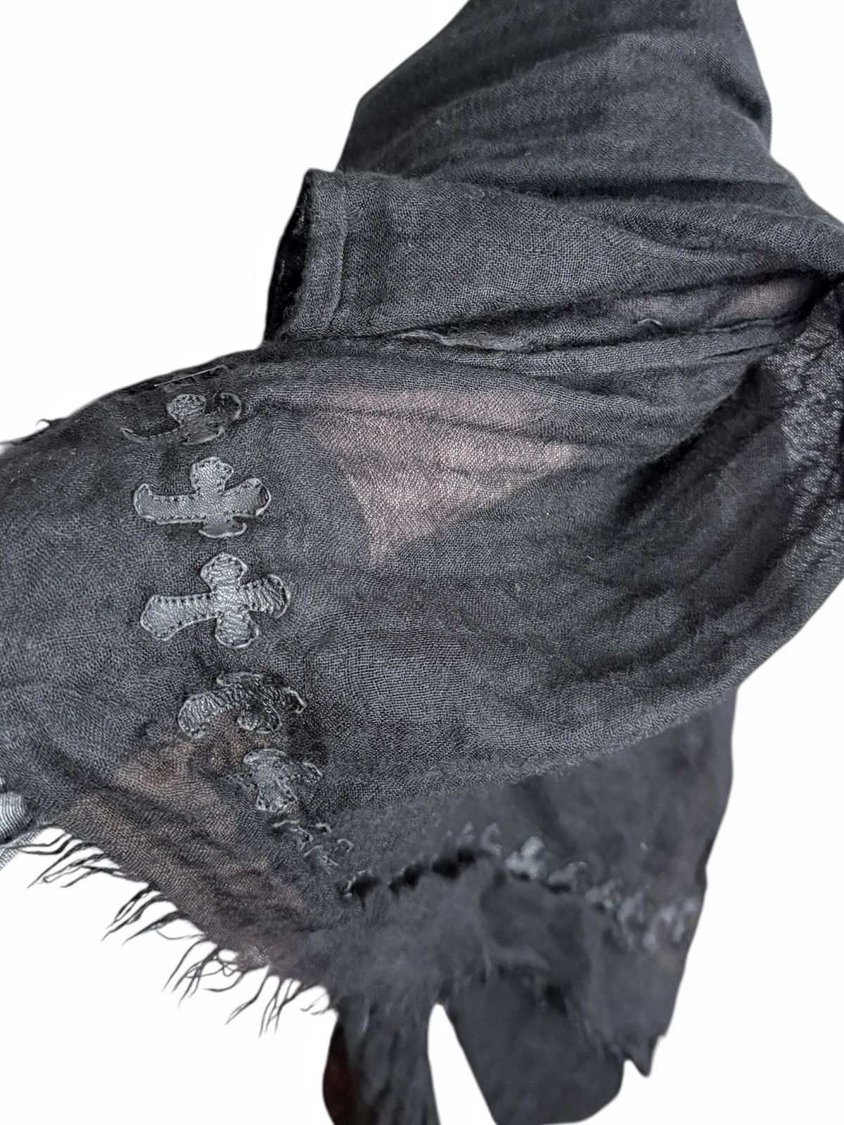Chrome Hearts HUGE Chrome Hearts Cemetery Cross Silk Scarf | Grailed