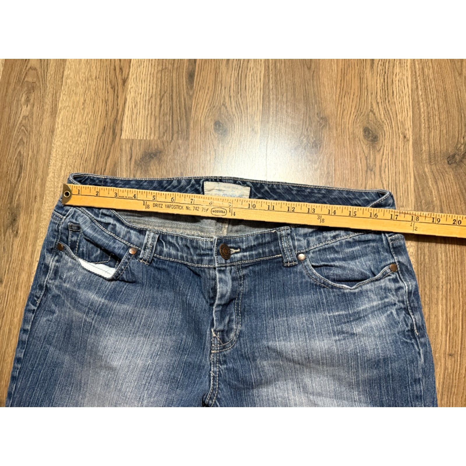 Vintage Maurices Jeans Women's Regular Denim Laney Bootcut 14 Blue Stretch Pocket 5-Pocket Size 36" / US 14 / IT 50 - 7 Thumbnail