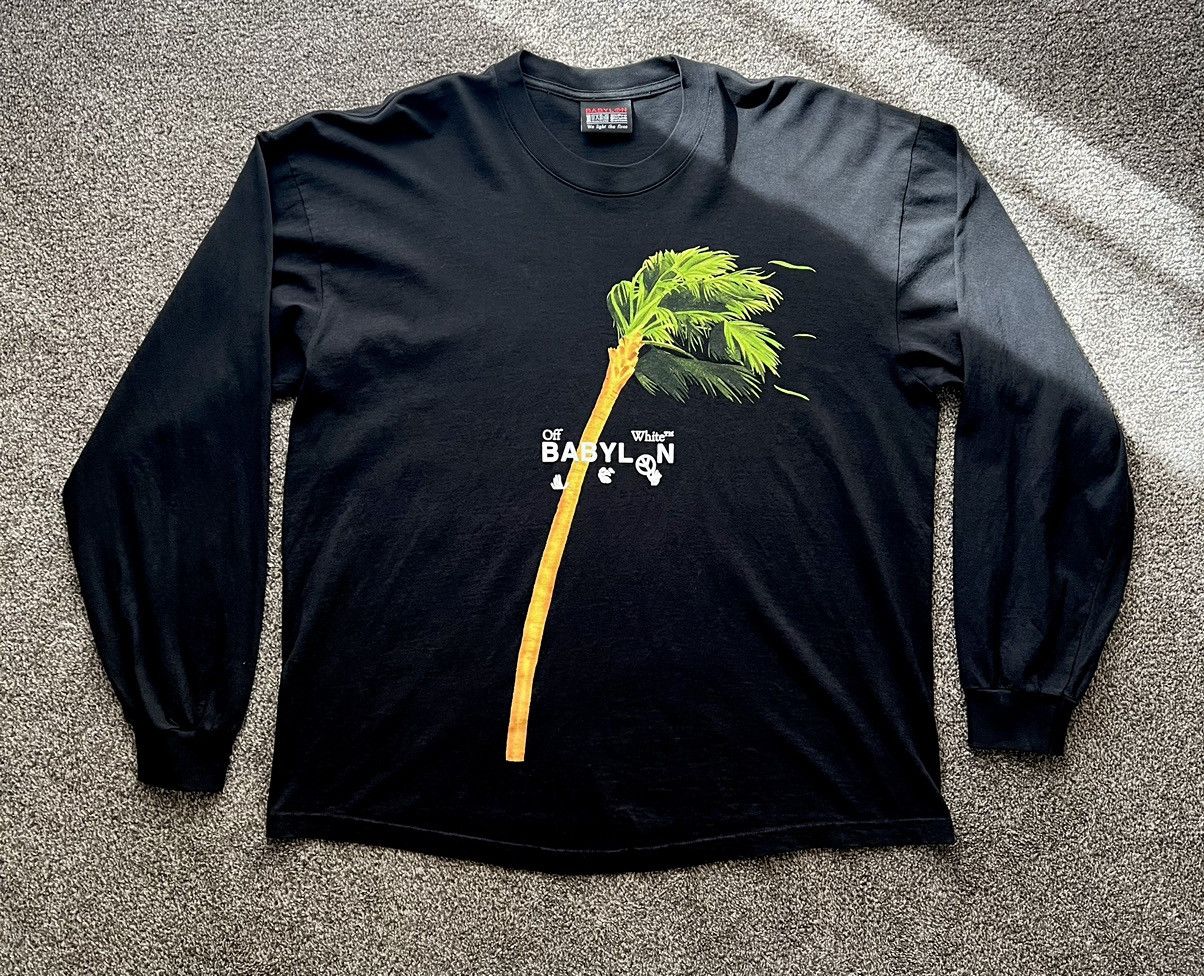 image of Off-White X Babylon Ill Wind Palm Long sleeve T-Shirt XL in Black, Men's