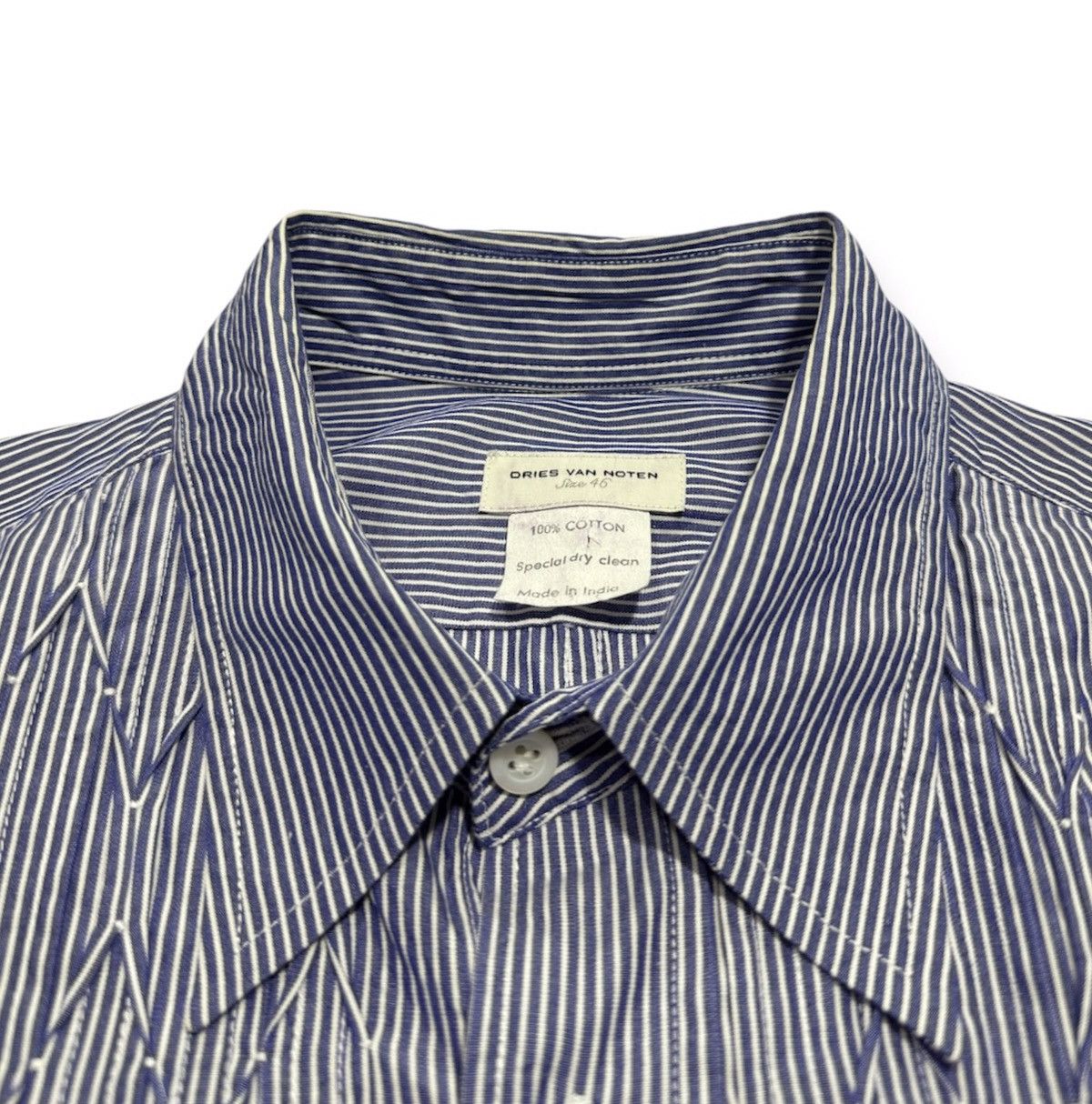 Dries Van Noten Stripes Textured Shirt Size US S / EU 44-46 / 1 - 3 Thumbnail