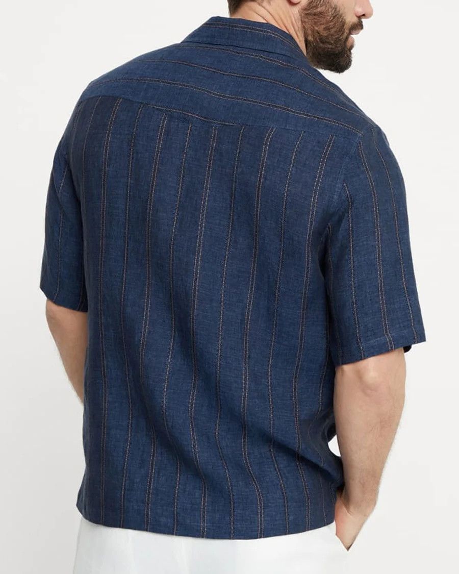 Brunello Cucinelli Shirt in Navy Size US XL / EU 56 / 4 - 2 Thumbnail