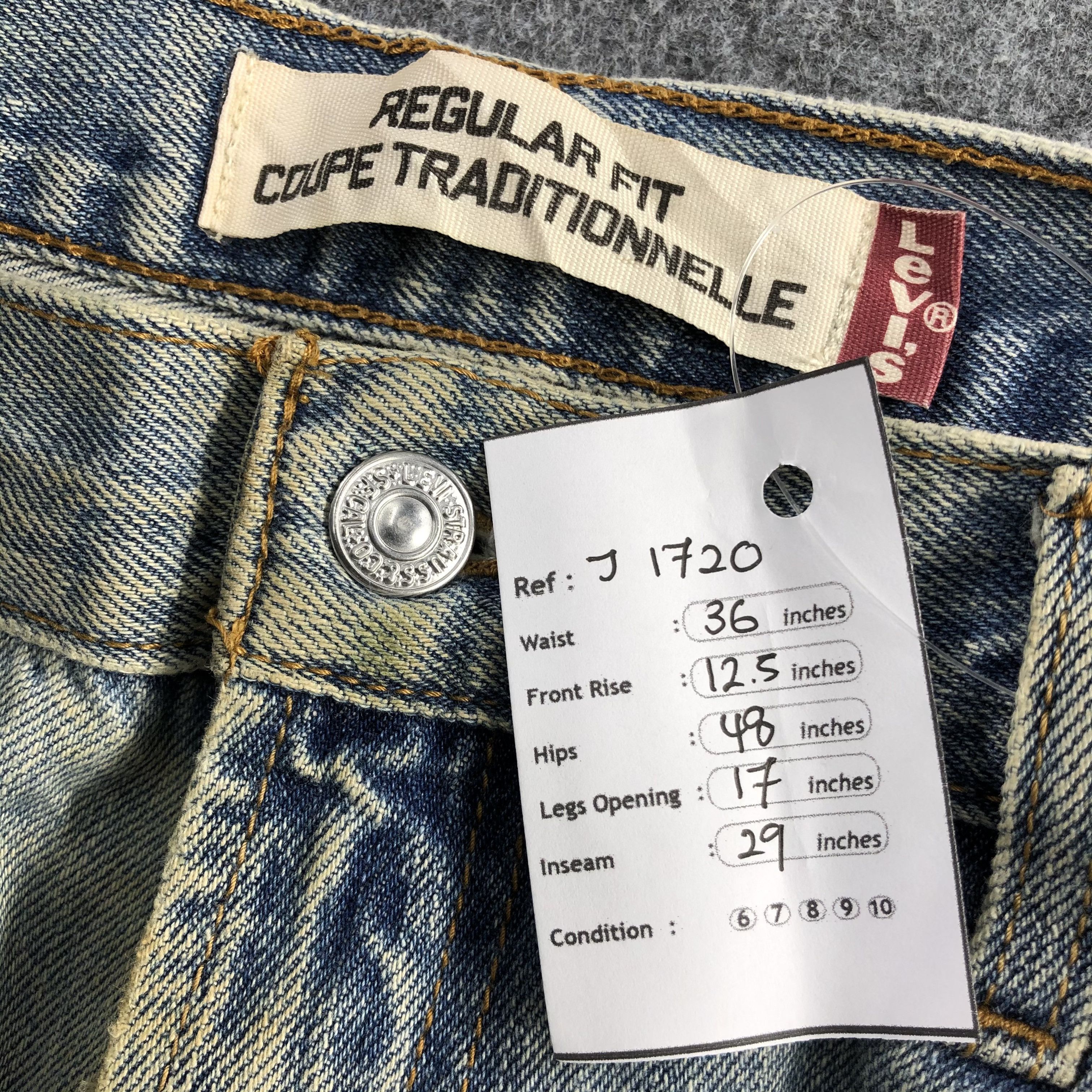 Levi's Vintage Light Wash Levis 505 Jeans-J1720 Size US 36 / EU 52 - 12 Thumbnail
