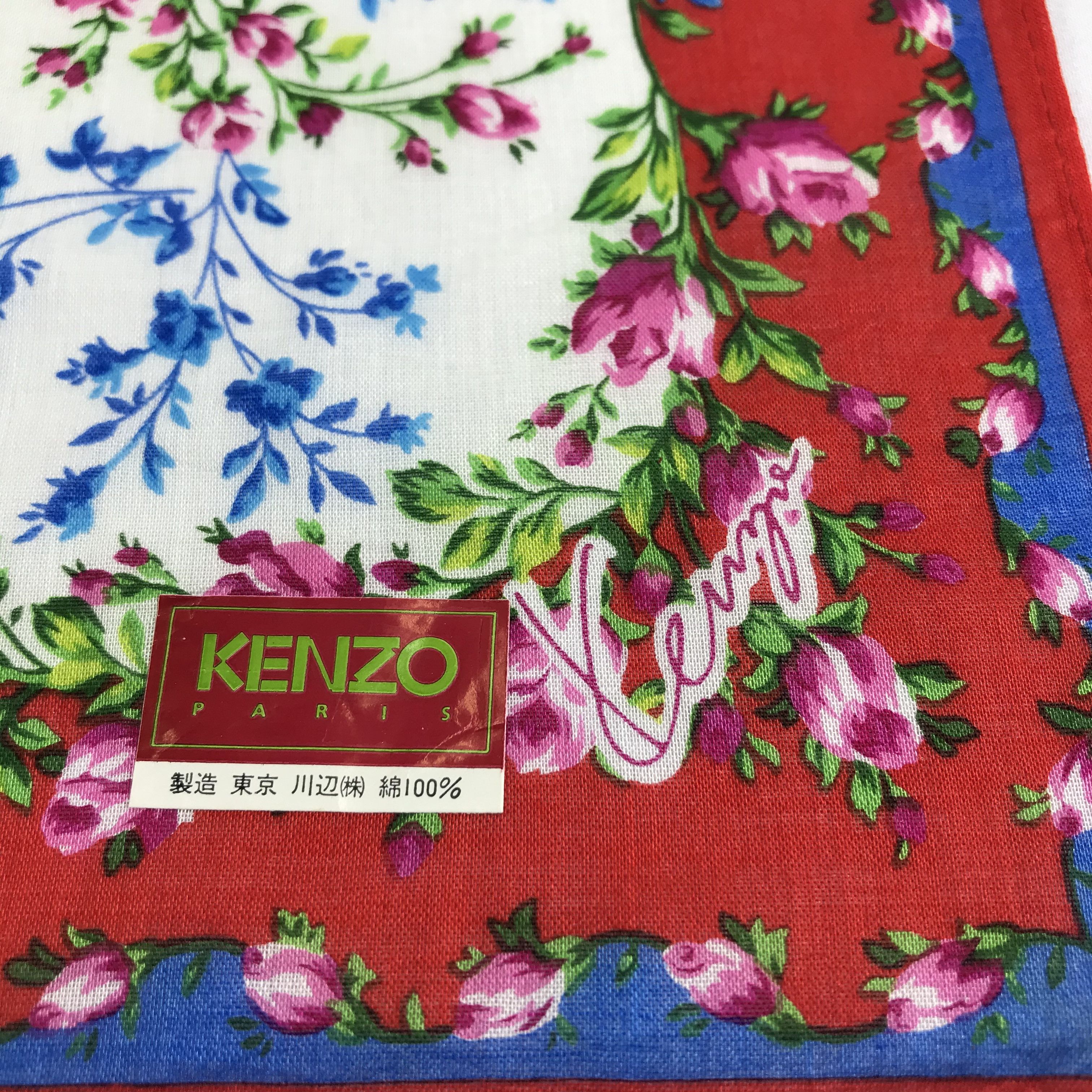 Kenzo Kenzo Floral Handkerchief Neckerchief Bandana H1195 Size ONE SIZE - 3 Thumbnail