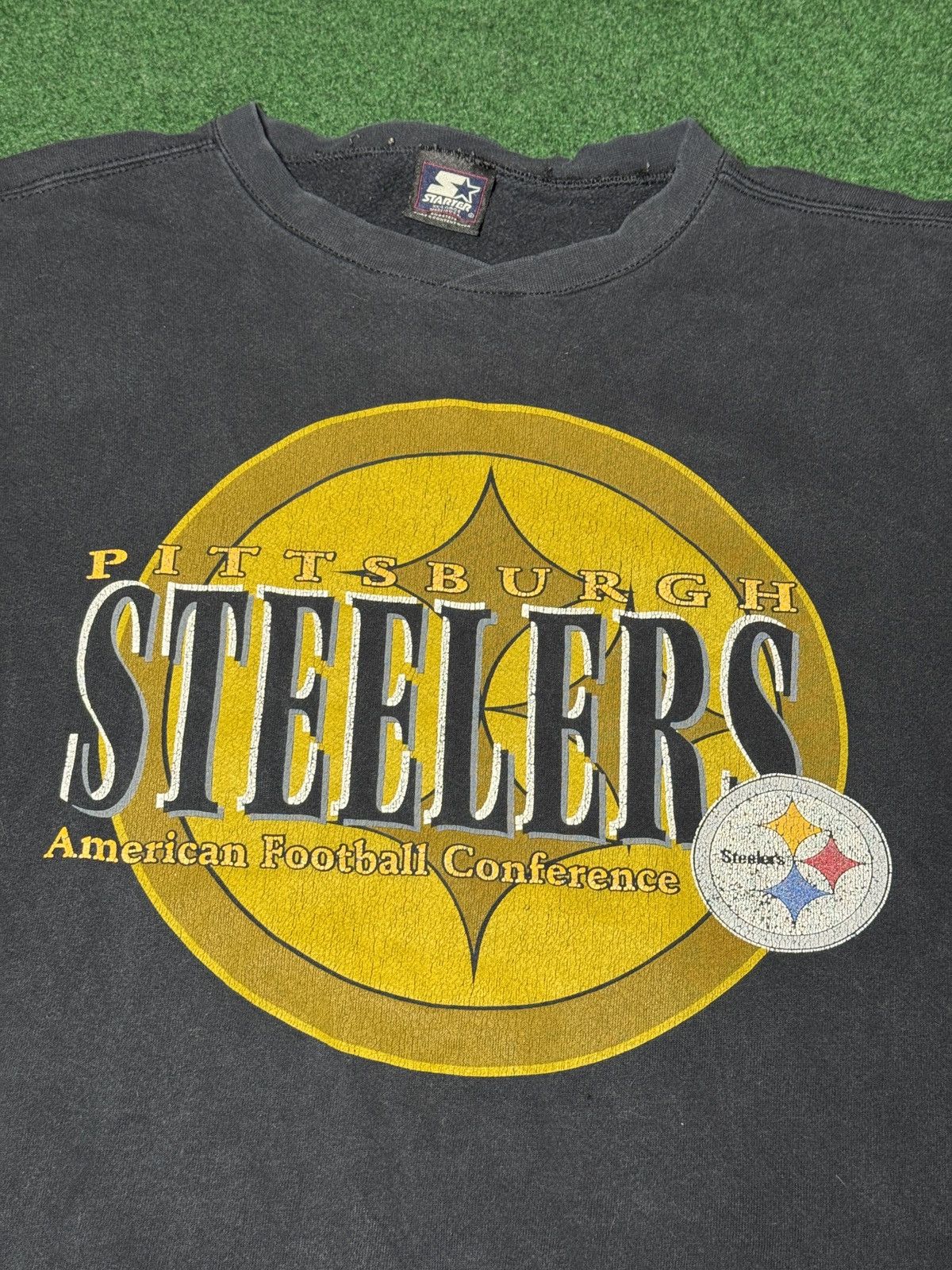 Starter × Vintage Vintage 90s Pittsburgh Steelers Starter Crewneck Sweatshirt Size US XXL / EU 58 / 5 - 2 Thumbnail