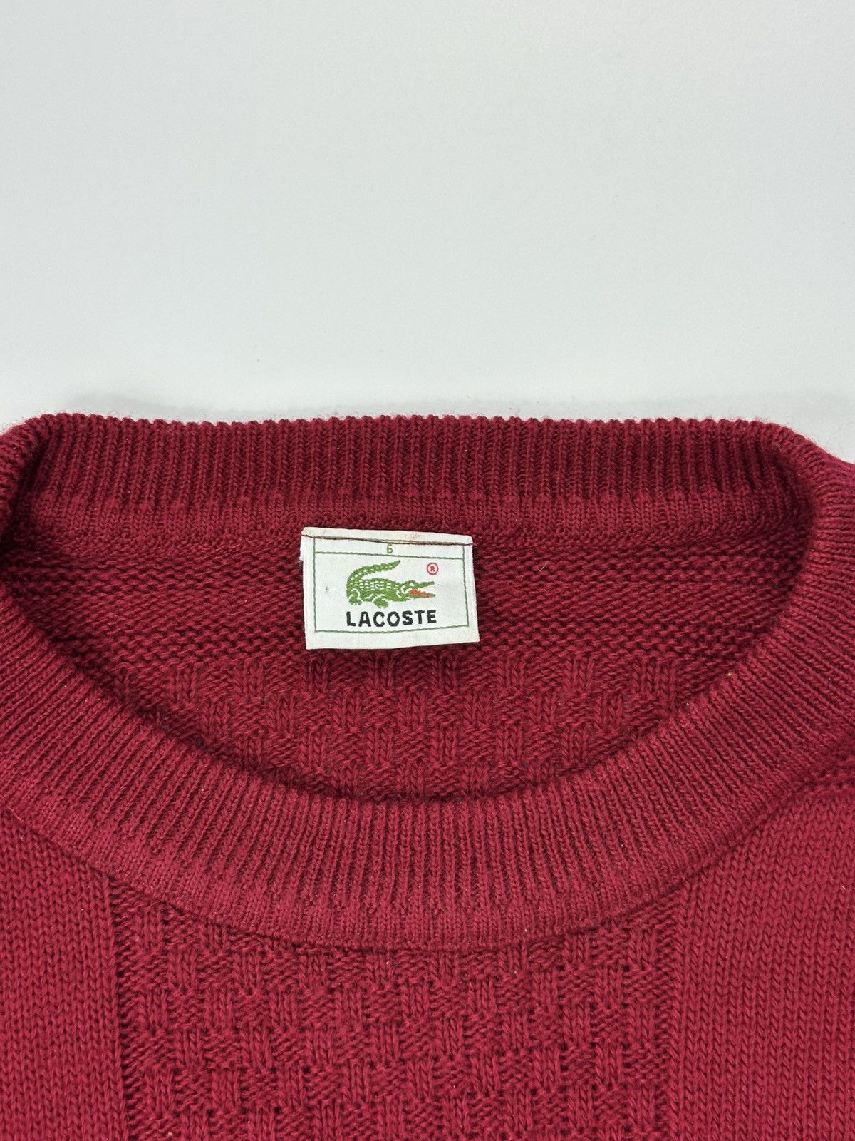 Lacoste Vintage Lacoste Casual Sweater Logo Red Size US L / EU 52-54 / 3 - 7 Thumbnail