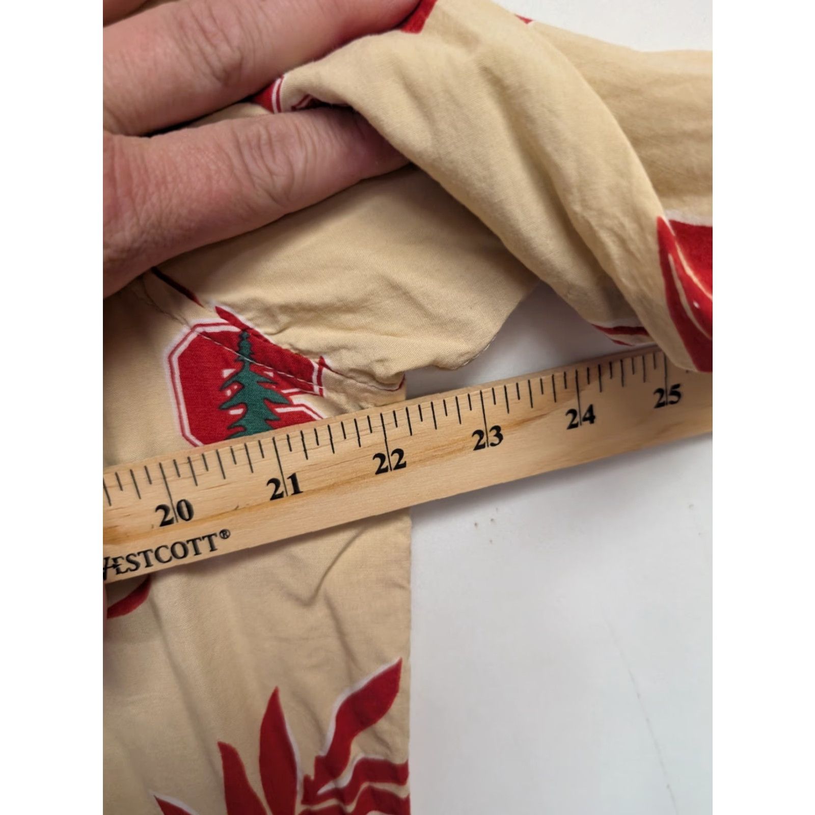 Reyn Spooner VINTAGE Reyn Spooner Stanford Cardinals Hawaiian Shirt M Ivory 1990s Mens Size US M / EU 48-50 / 2 - 4 Thumbnail