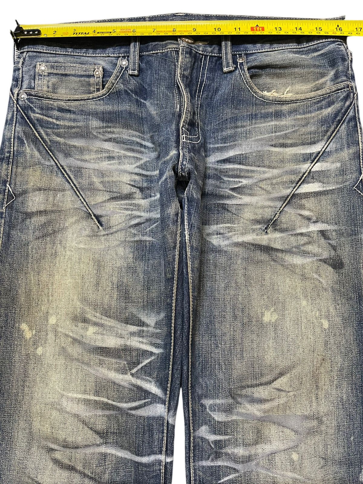 If Six Was Nine Vintage Japanese Brand Claw Mark Wash Style Jeans Size US 32 / EU 48 - 11 Thumbnail