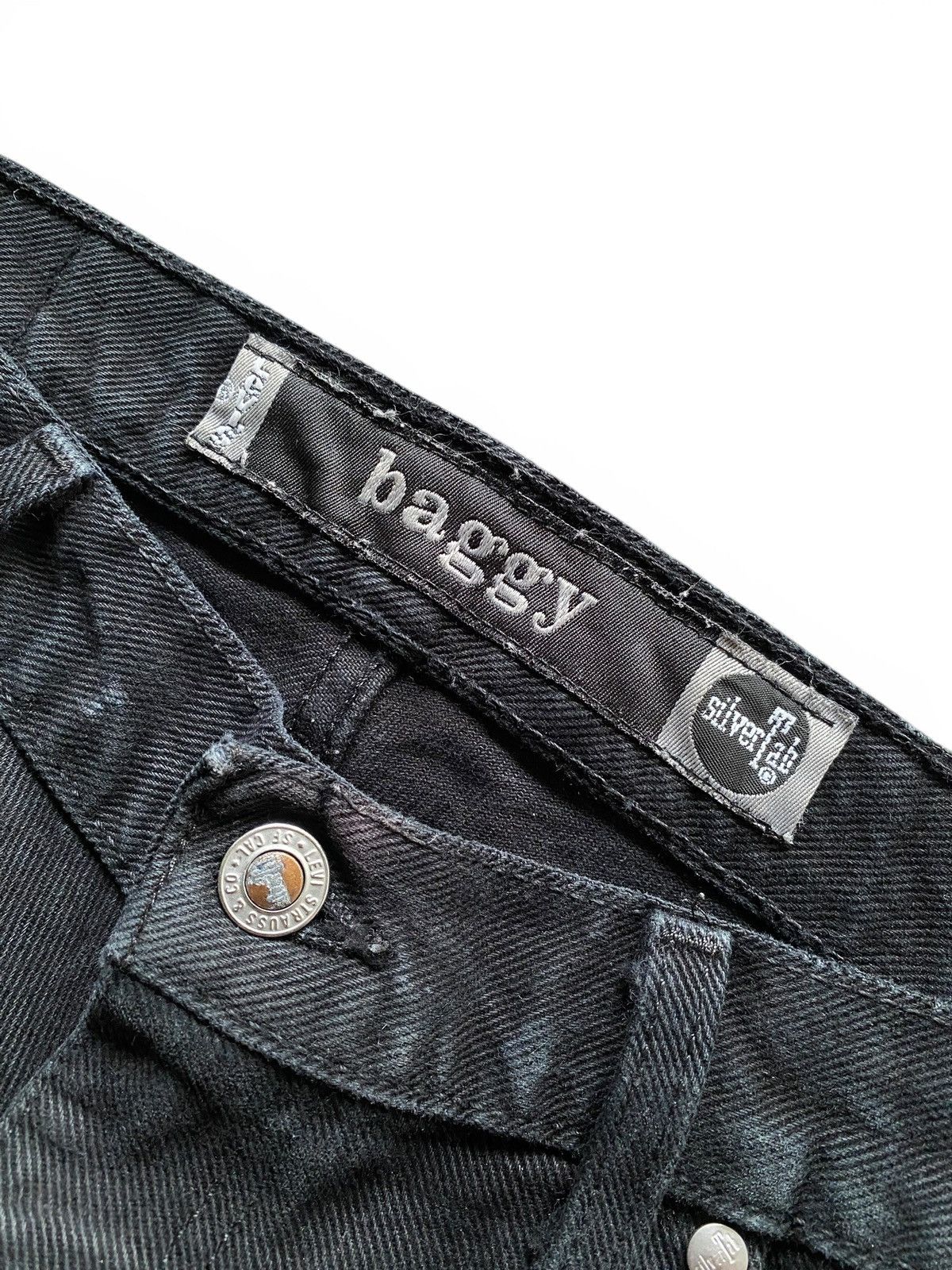 Levi's Vintage 90’s Distressed Baggy Levis Silvertab Black Jeans Size US 34 / EU 50 - 4 Thumbnail
