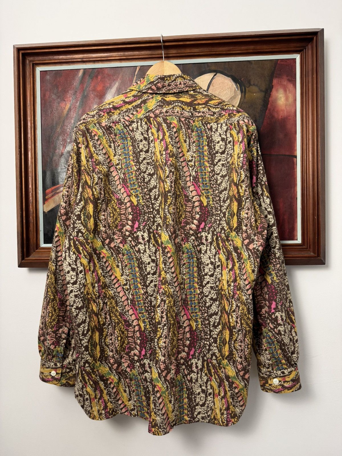 Needles Needles Button Up Shirt Japanese Multicolor Fullprint Hippie Size US L / EU 52-54 / 3 - 2 Thumbnail