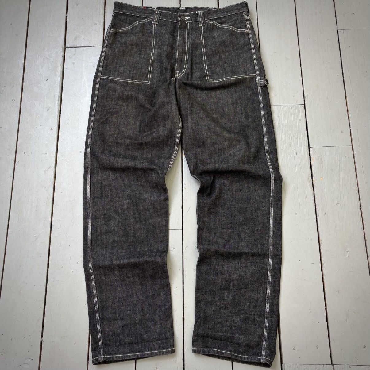 Swagger 2003 SWAGGER Contrast Stitch Baggy Denim Size US 34 / EU 50 - 1 Thumbnail