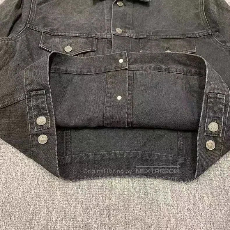 Balenciaga Balenciaga Black Denim Jacket Red Logo. Size US M / EU 48-50 / 2 - 5 Thumbnail