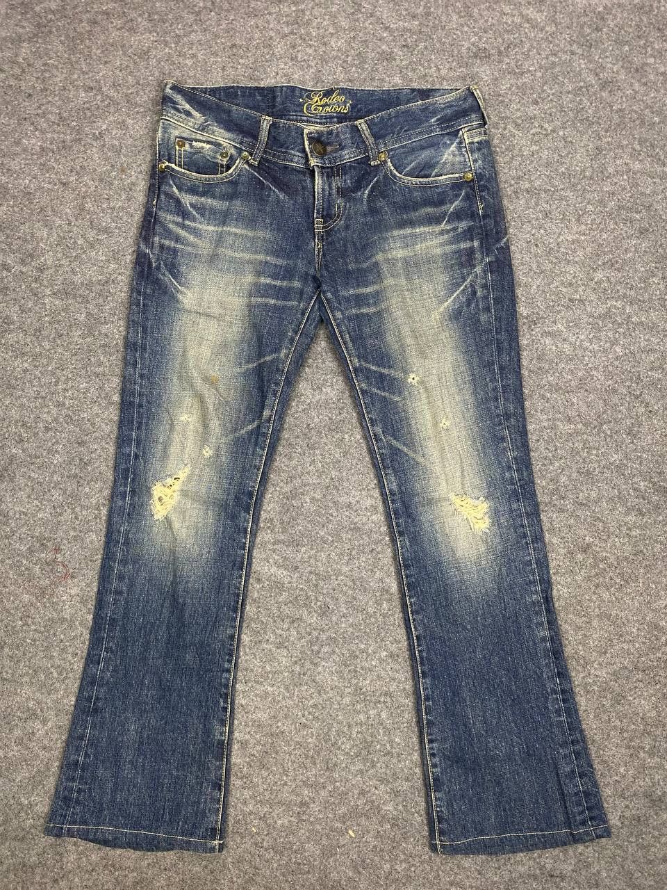 Japanese Brand rodeo crowns japanese brands bootcut flare distressed denim Size 32" / US 10 / IT 46 - 8 Thumbnail