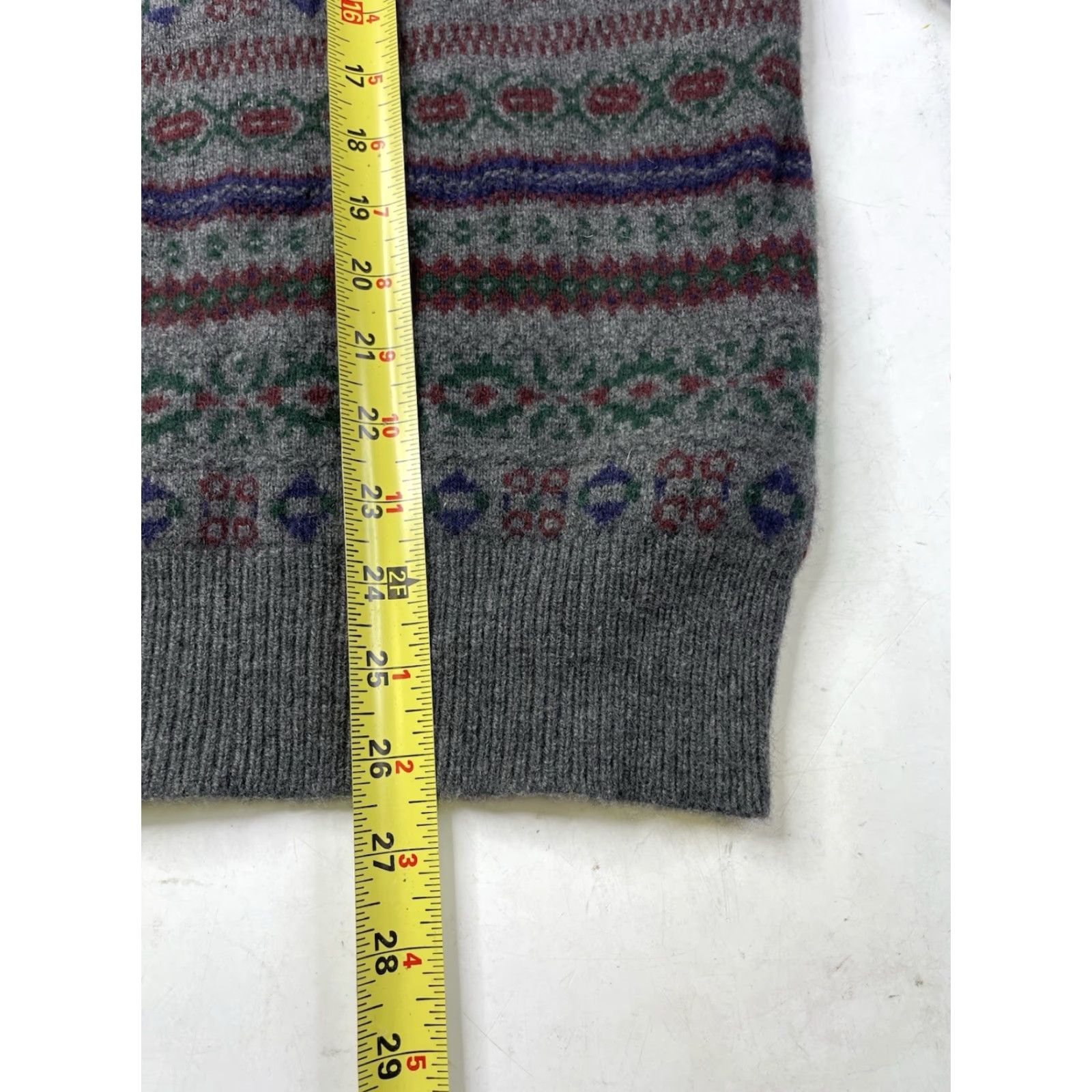 Polo Ralph Lauren Polo Ralph Lauren Fair Isle 1/4 Zip Sweater Gray Wool Cashmere Men's XL Pullover Mock Neck Long Sleeve Casual Knit Logo 1/4 Zip Size US XL / EU 56 / 4 - 5 Thumbnail