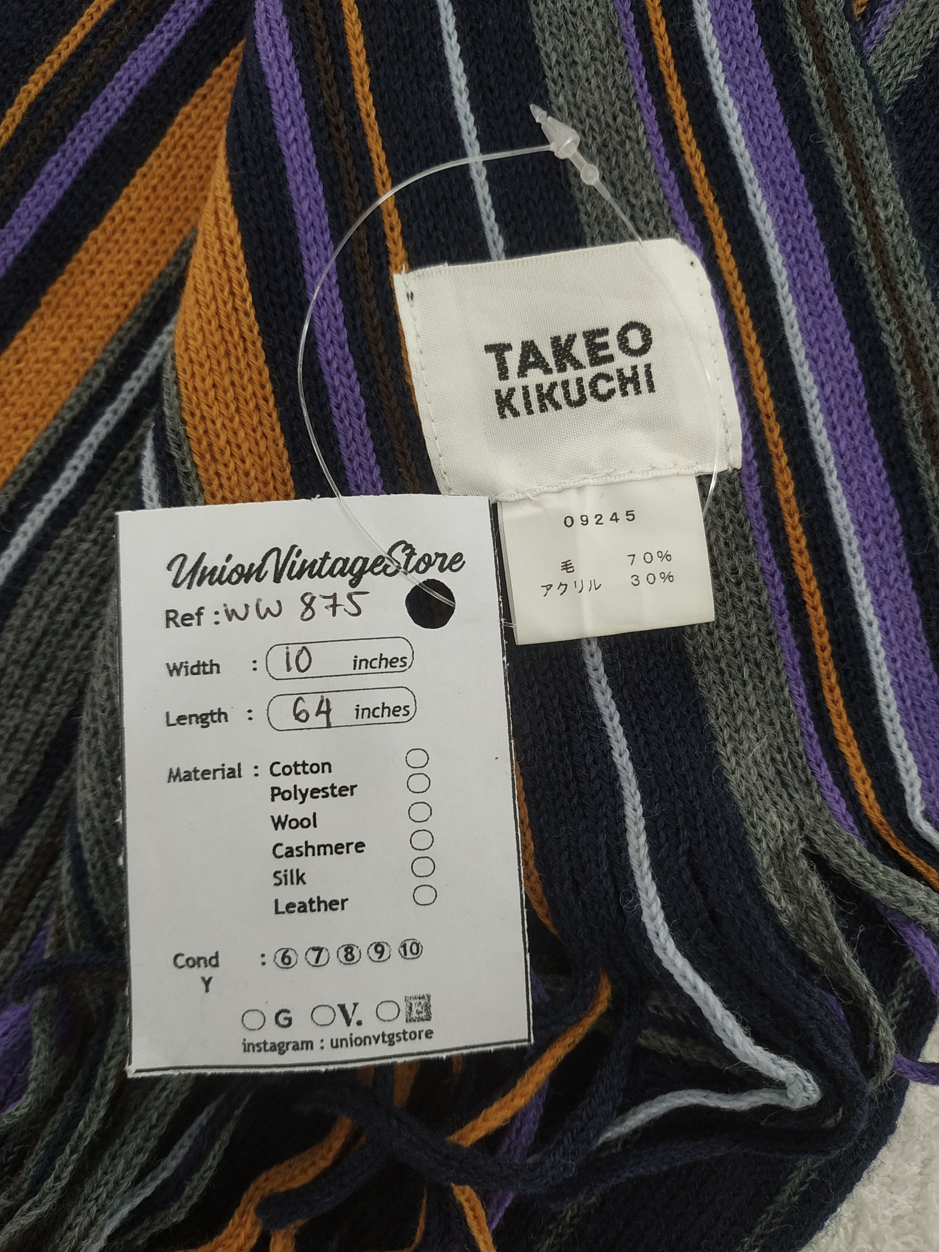Takeo Kikuchi × Vintage Takeo Kikuchi Scarf / Muffler / Neckwear - WW875 Size ONE SIZE - 4 Thumbnail